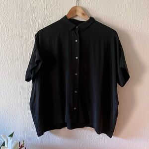 Everlane Silk Short-Sleeve Square Shirt